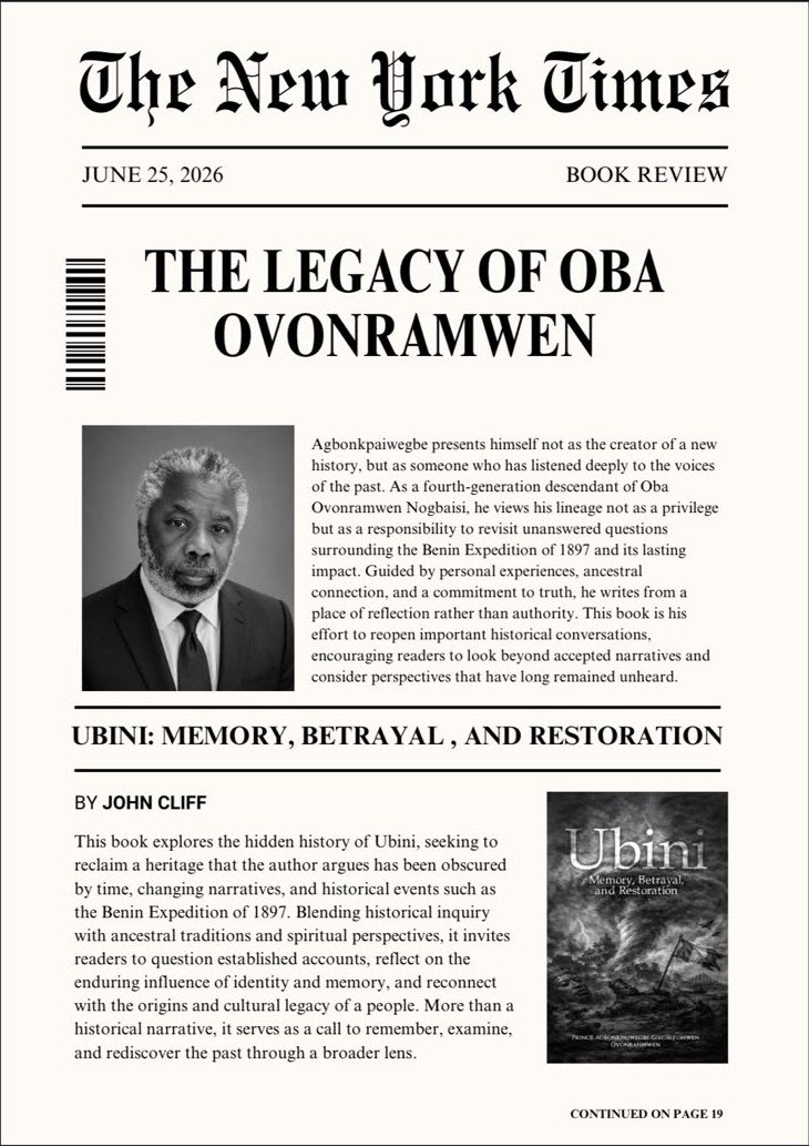 The New York Times Book Review of Ubini